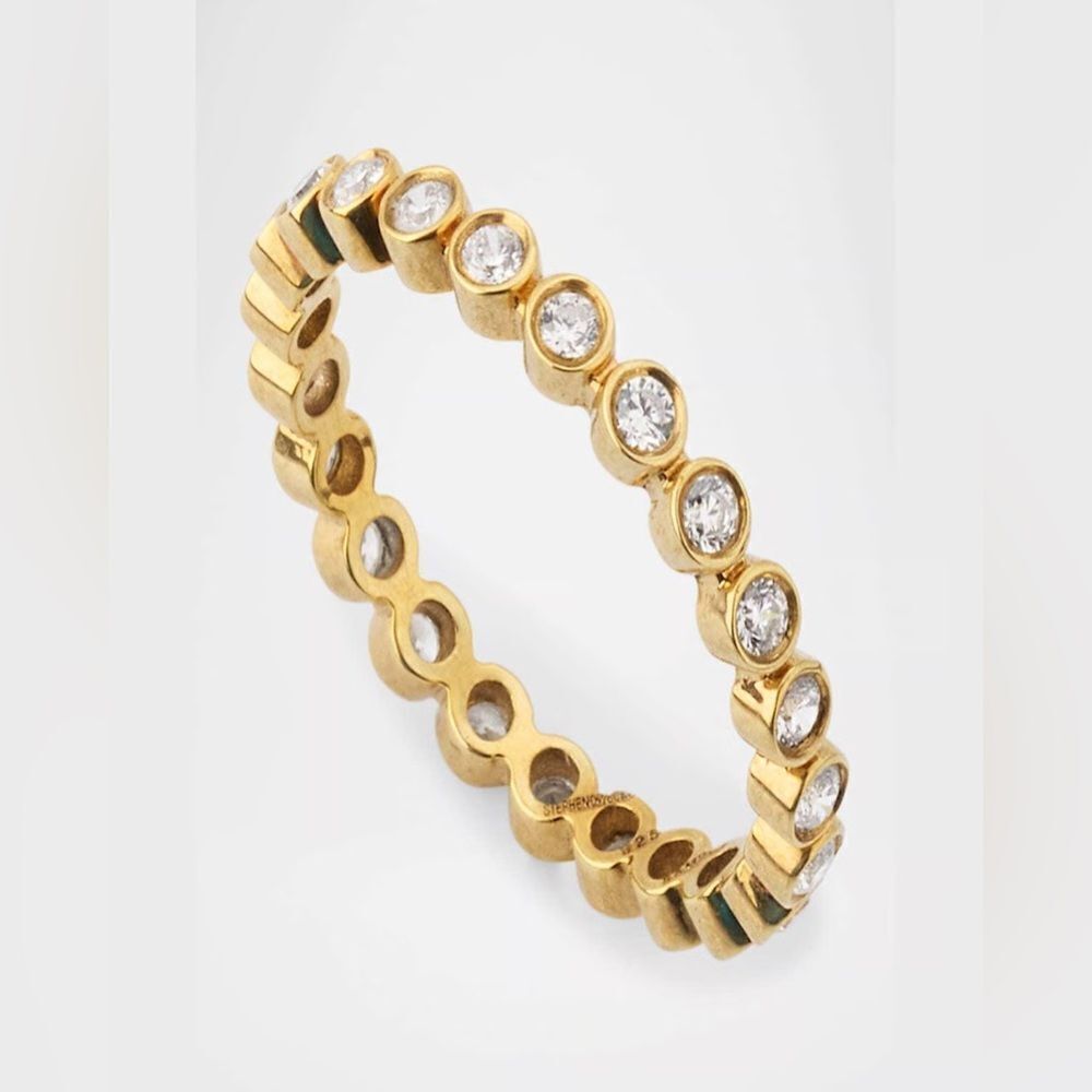 Anthropologie Gold CZ Eternity Ring